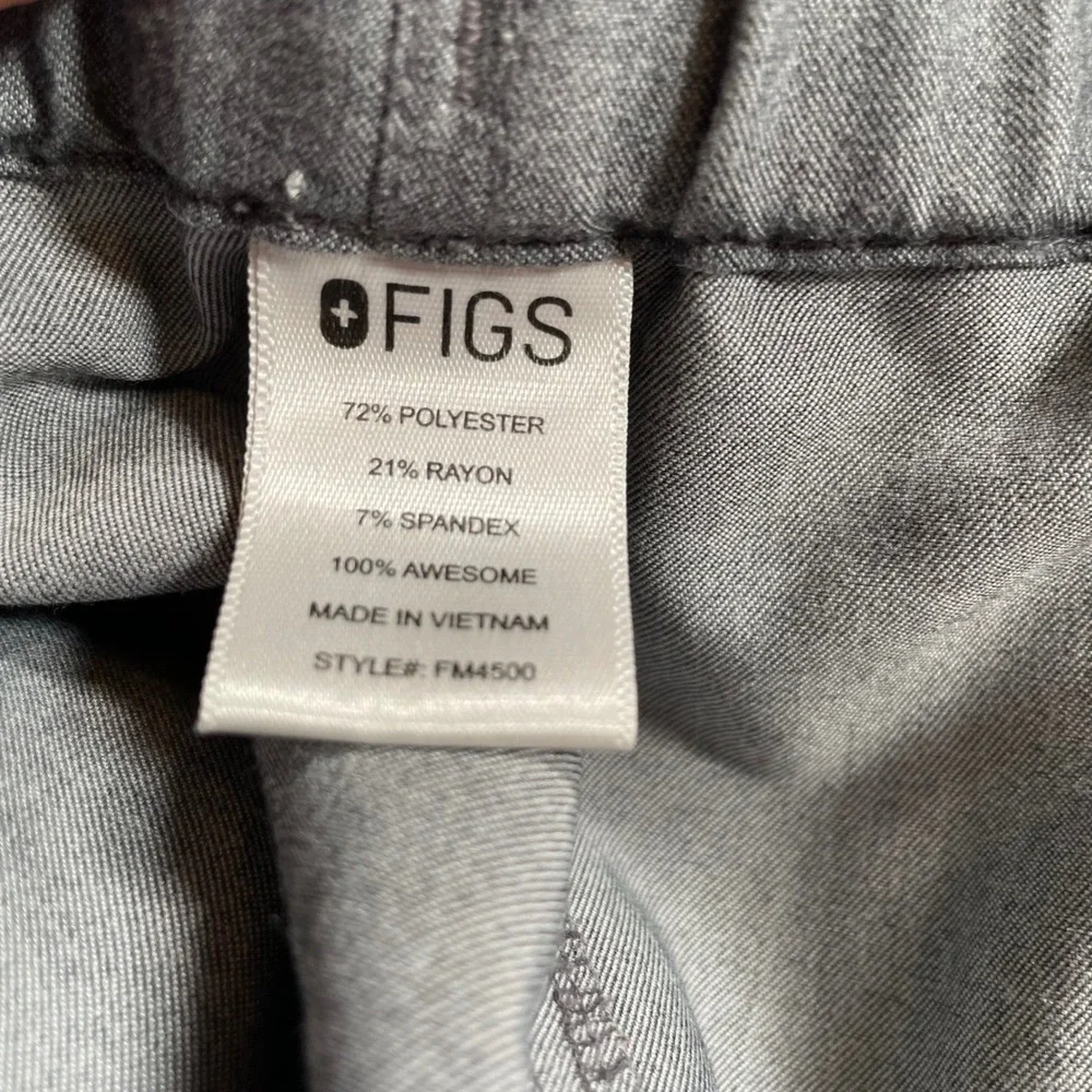FIGS Technical Collection Men Scrub Set XL Gray V-Neck Leon Top Pisco Pants Spot